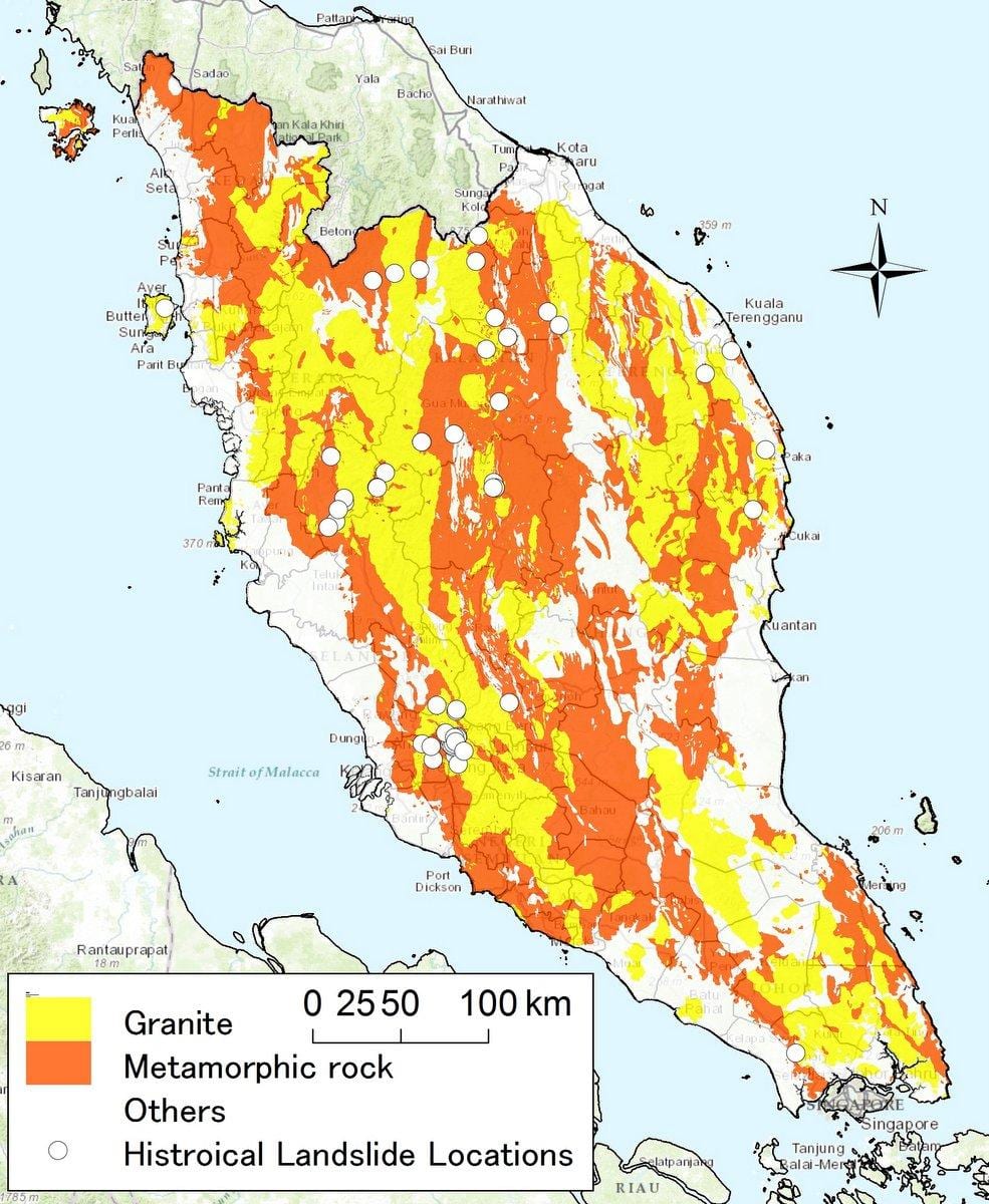 kijiolojia ramani ya malaysia