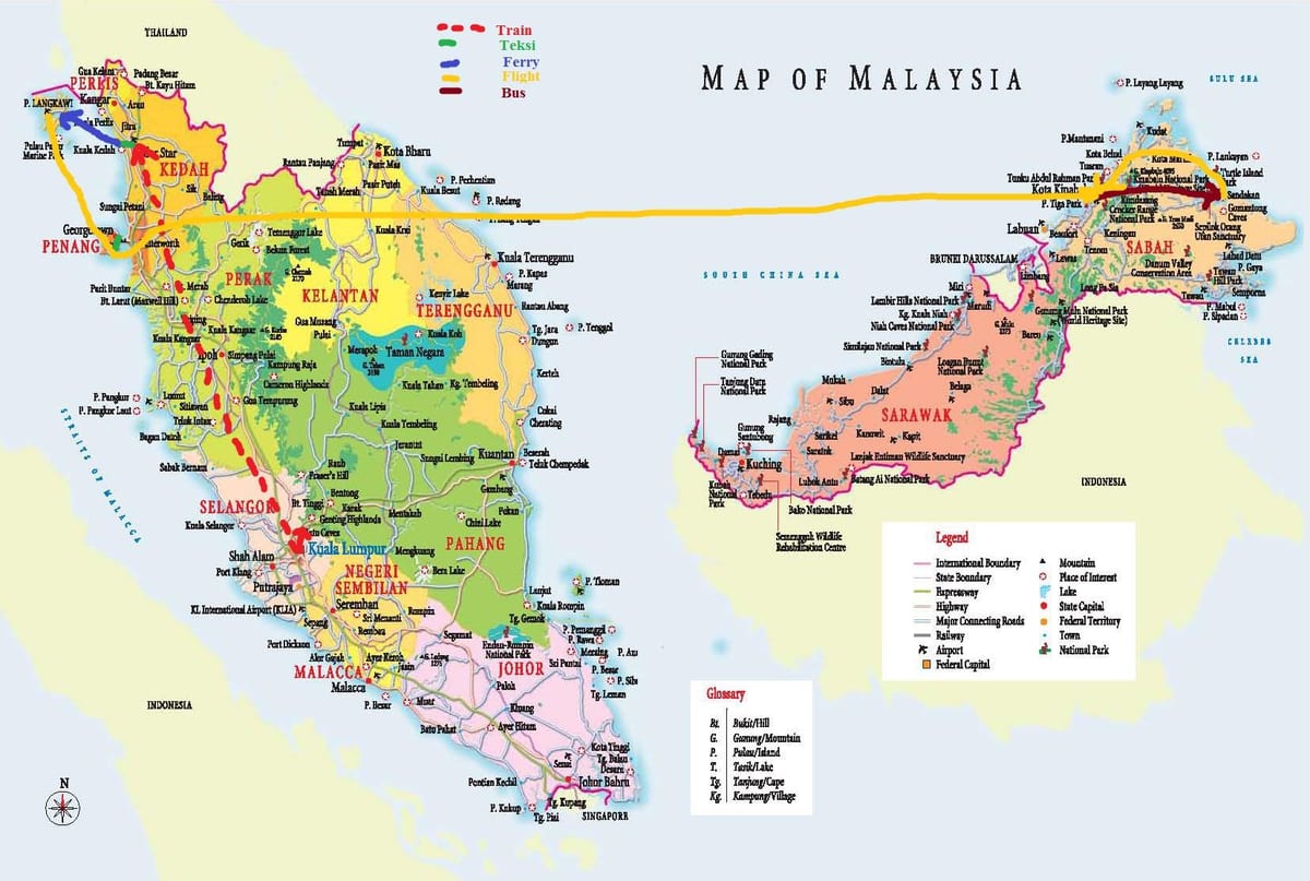 ramani ya malaysia basi