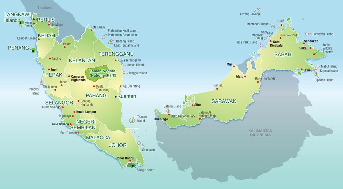 ramani ya malaysia milima