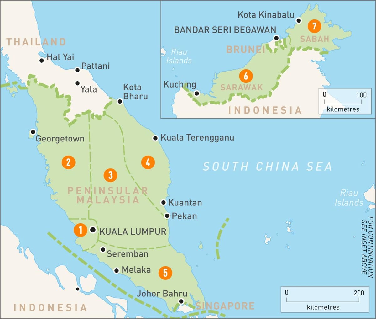 malaysia mikoa ramani