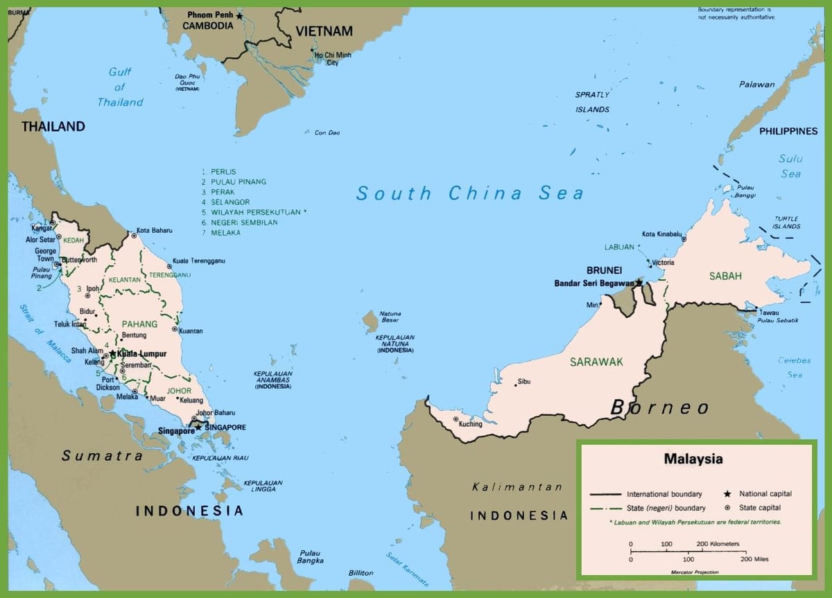 ramani ya malaysia kisiasa