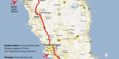 Ipoh katika malaysia ramani
