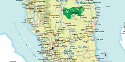 Malaysia ramani ya barabara na barabara kuu mwongozo