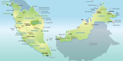 Ramani ya malaysia milima