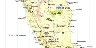 Malaysia ramani ya barabara maelekezo